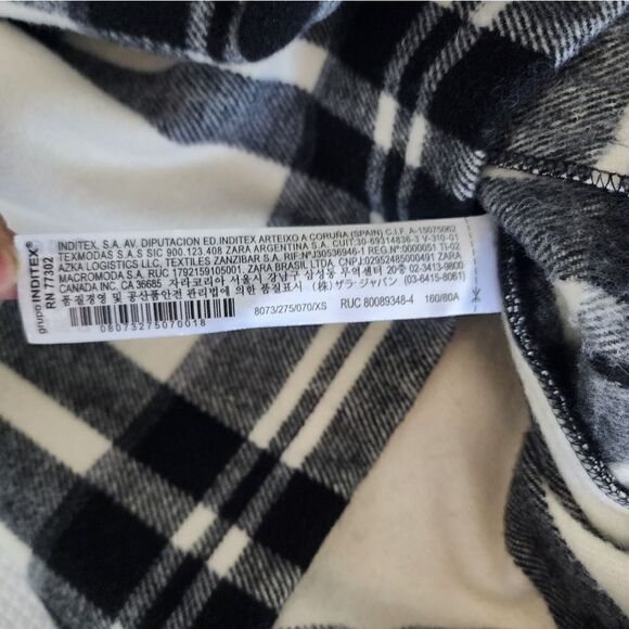 Zara plaid shacket oversized pockets shirt jacket new without tag - Picture 9 of 16